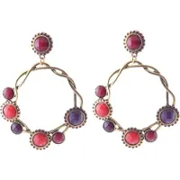 Behave - Oorstekers met gekleurde stenen - vintage stijl - eyecatcher