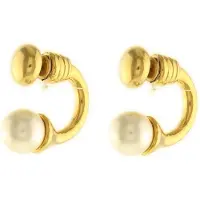 Behave - Oorbellen goudkleur met parel - tijdloze look - 2 cm