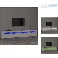 vidaXL Tv-kast - Tv-kasten - Tv-meubel - Tv-meubel Met LED-verlichting - Tv-meubel met LED-verlichting 240x35x40 cm wit