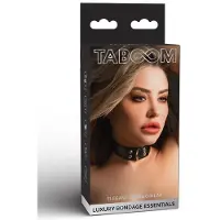 Taboom - Elegant D-Ring Collar - Bondage / SM Collar and leash Zwart