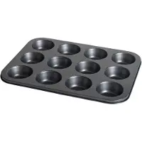 Gerimport Muffins en cupcakes bakken bakvorm/bakblik 35 x 26 cm - voor 12x stuks - Muffinvormen / cupcakevormen