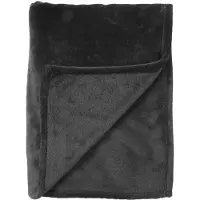 Dutch decor - MARLEY - Plaid 150x200 cm - zachte fleece deken - extra dik - Raven - zwart