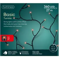 Lumineo Kerstboomverlichting - rood - twinkle - 32 meter - 360 lampjes - boomverlichting - Kerstverlichting kerstboom