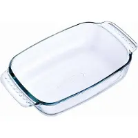 Pyrex 2x Rechthoekige glazen ovenschaal 0,7 liter 22 x 13 x 5 cm - Ovenschalen