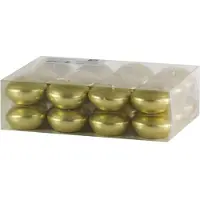 Trend Candles 24x Drijvende kaarsen goud 4,5 cm 4 branduren - Drijfkaarsen