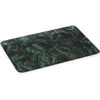 Secret De Gourmet Dienblad/serveerblad rechthoekig Jungle 45 x 30 cm donker groen - Dienbladen