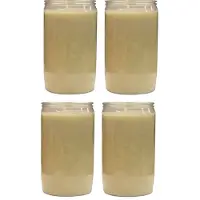 Spaas Candles 4x Witte grafkaarsen/graflichten 6 x 10 cm 3 dagen - Stompkaarsen