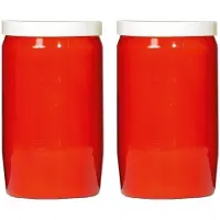 Spaas Candles 2x Rode grafkaarsen/graflichten 7 x 18 cm 9 dagen - Stompkaarsen