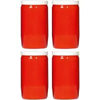 Spaas Candles 4x Rode grafkaarsen/graflichten 6 x 10 cm 3 dagen - Stompkaarsen