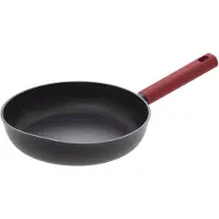 Secret De Gourmet Koekenpan - Alle kookplaten geschikt - zwart/rood - dia 25 cm - Koekenpannen