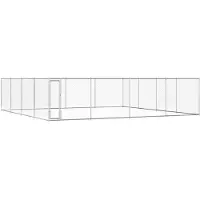 vidaXL Hondenkennel voor buiten 760x760x185 cm gegalvaniseerd staal