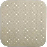 MSV Douche/bad anti-slip mat badkamer - rubber - beige - 54 x 54 cm - Badmatjes