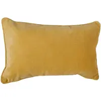 Atmosphera Bank/sierkussens huiskamer Sophia - 30 x 50 cm - Okergeel - polyester - met rits - Sierkussens