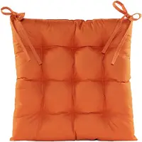 Anna's Collection Stoelkussen gewatteerd - oranje - 38 x 38 cm - tuinstoelkussens