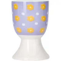 Kitchencraft - Eierdop, Daisy - Porselein - Bloemen, Lila & Geel - KitchenCraft Soleada