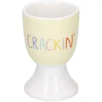 Kitchencraft - Eierdop, Crackin - Porselein - Geel - KitchenCraft Soleada