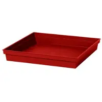 Eda Bloempot kunststof onderschaal Toscane rood vierkant L33 x B33 x H5 cm - Plantenpotten