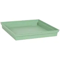 Eda Bloempot kunststof onderschaal Toscane groen vierkant L33 x B33 x H5 cm - Plantenpotten