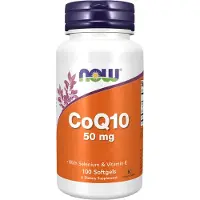 Now CoQ10 50mg with Vitamin E - 100 softgels