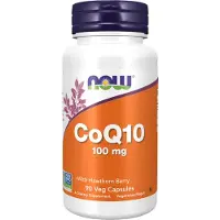 NOW,NOW Foods,NOW,NOW Foods , CoQ10 met Hawthorn Beren, 100 mg, 90 Veg Capsules