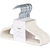 3 Sprouts - Velor Hanger 15 pcs Cream
