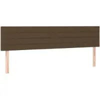 vidaXL Hoofdborden 200x5x78/88 cm stof donkerbruin