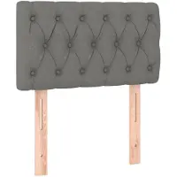 vidaXL Hoofdbord 80x7x78/88 cm stof donkergrijs