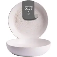 Costa Nova Vermont Bord Diep 22 cm Wit 2 stuks