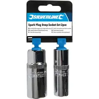 Silverline 2-delige diepe bougiesleutelset | 1/2" - 793760