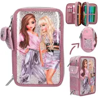 Depesche 3-vaks etui met glitter GLITTER QUEEN