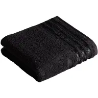 Vossen Handdoek Cult de Luxe Schwarz (set van 3) (50 x 100 cm)