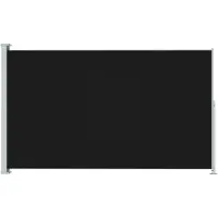 vidaXL Tuinscherm uittrekbaar 180x314 cm zwart