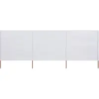 vidaXL Windscherm 3-panelen 400x160 cm stof zandwit