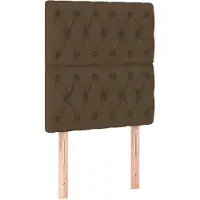 vidaXL Hoofdbord donkerbruin 80x7x118/128 cm stof