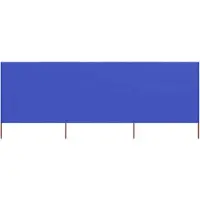 vidaXL Windscherm 3-panelen 400x120 cm stof azuurblauw