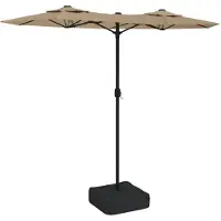 vidaXL Parasol dubbel dak 316x145 cm taupe