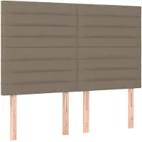 vidaXL Hoofdbord taupe 144x5x118/128 cm Stof