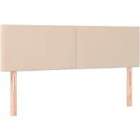 vidaXL Hoofdborden 144x5x78/88 cm kunstleer cappuccinokleurig