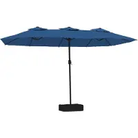 vidaXL Parasol dubbel dak 449x265 cm azuurblauw
