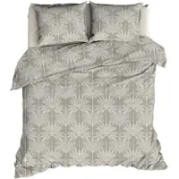 Satin d'or Dekbedovertrek Palmyra Khaki Satijn-240 x 200 / 220 cm | Lits-Jumeaux