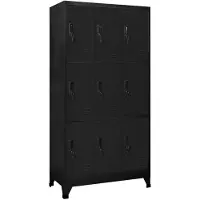 vidaXL Lockerkast 90x45x180 cm staal zwart
