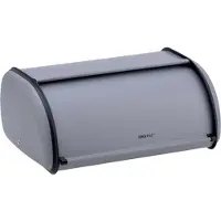 King Hoff 1751 - Kleine Broodtrommel - RVS - Grijs - Retro - 36x24x15 cm