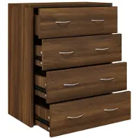 vidaXL Dressoir met 4 lades 60x30,5x71 cm bruineiken