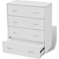 vidaXL Dressoir met 4 lades 60x30,5x71 cm wit