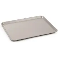 Forte Plastics Dienblad/serveerblad in taupe/beige kunststof 35 x 24 cm - Dienbladen