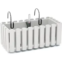 Prosperplast Plantenbak - kunststof - 38 x 18 x 16 cm - parel wit - Plantenpotten