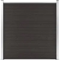 vidaXL Schuttingpaneel 180x186 cm HKC zwart