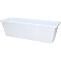 Forte Plastics Plantenbak - lichtblauw/wit - rechthoekig - 50 x 17 x 15 cm - Plantenbakken