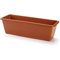 Forte Plastics Plantenbak - terra cotta - rechthoekig - 50 x 17 x 15 cm - Plantenbakken