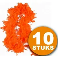 Boland Oranje Feestkleding 10 stuks Oranje Boa 180 cm Feestkleding EK/WK Voetbal Oranje Versiering Versierpakket